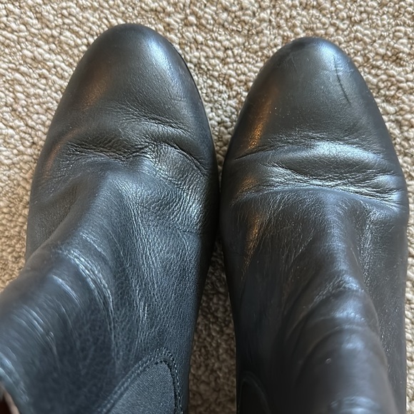 Jack Wills Barcombe leather Chelsea boot stacked heel chunky ankle bootie boots - Picture 12 of 13